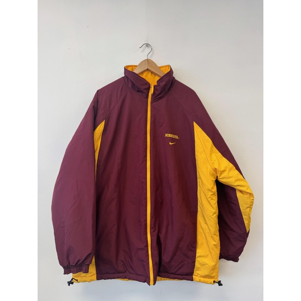 Vintage Minnesota Golden Gophers Puffer Jacket Mens XL‎ Maroon Gold NCAA Nike